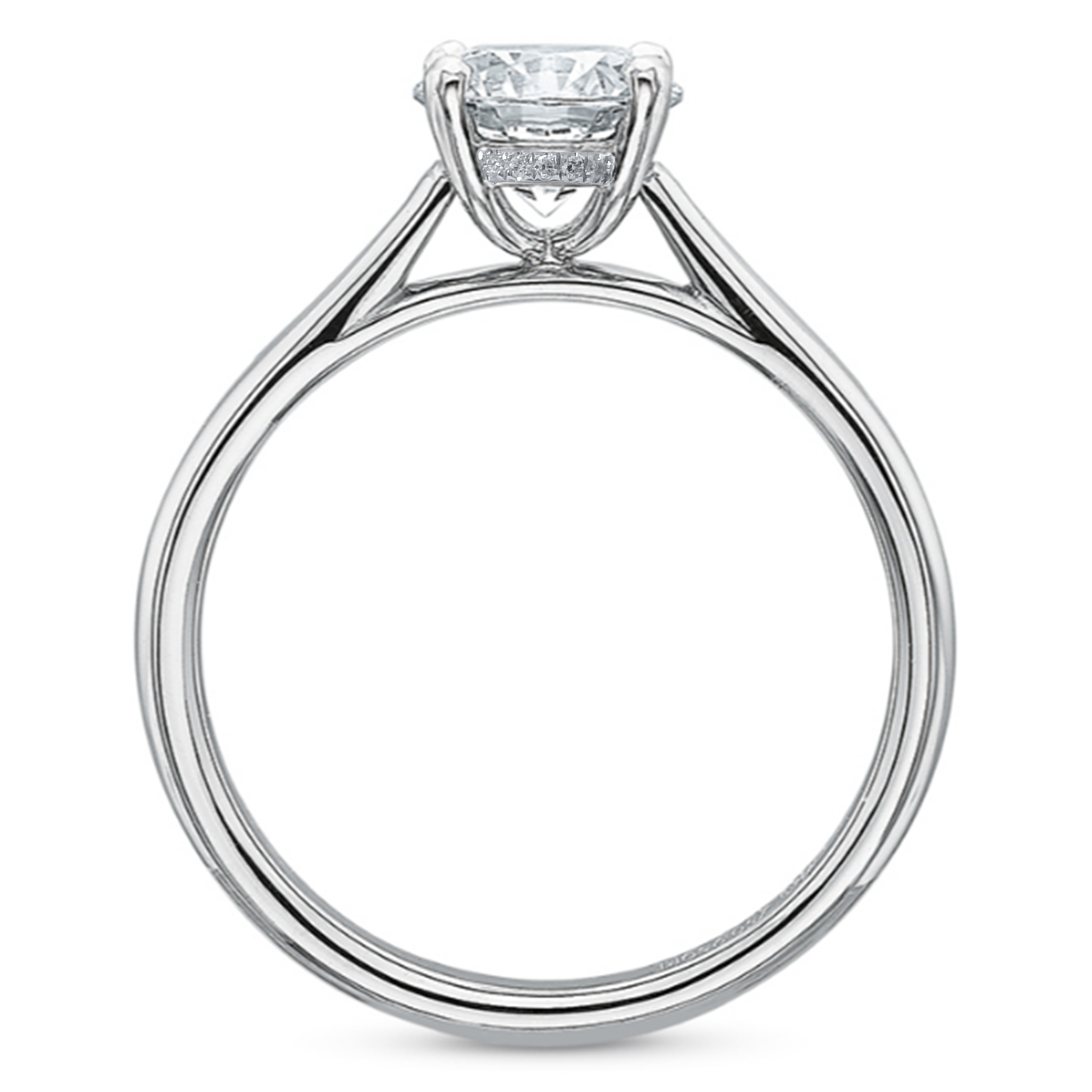 New Aire Pear Solitaire Mounting with Diamond Gallery
