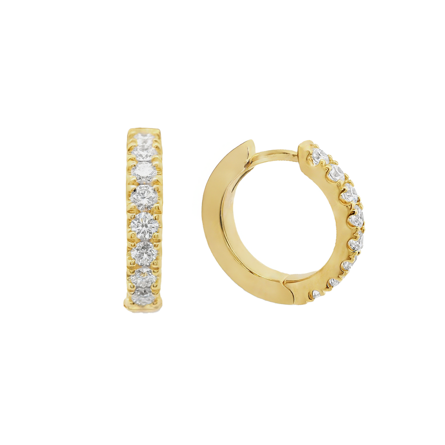 Stackable Petite Diamond Hoop Earrings