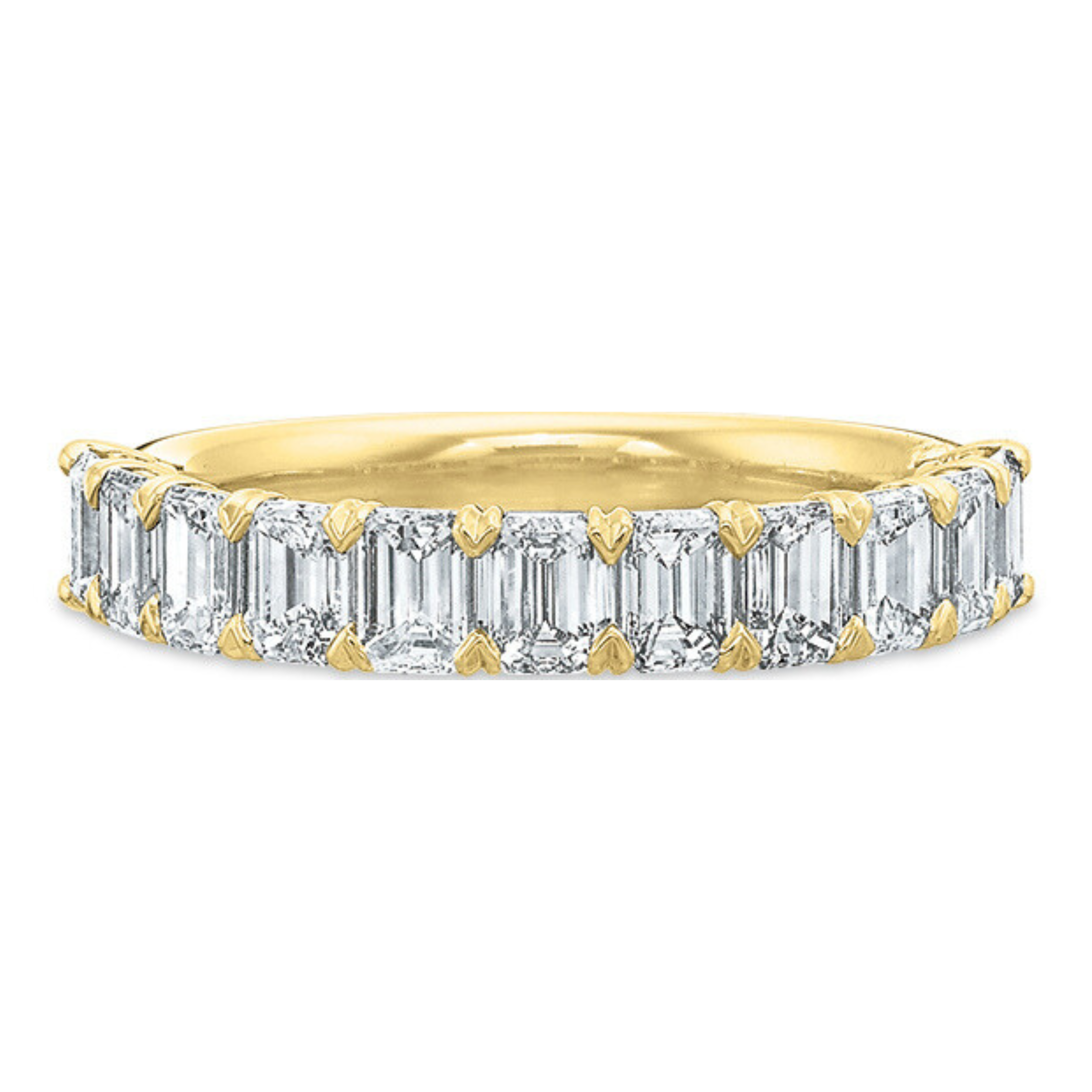 Petite Grand Aire Vertical Emerald Cut Diamond Band
