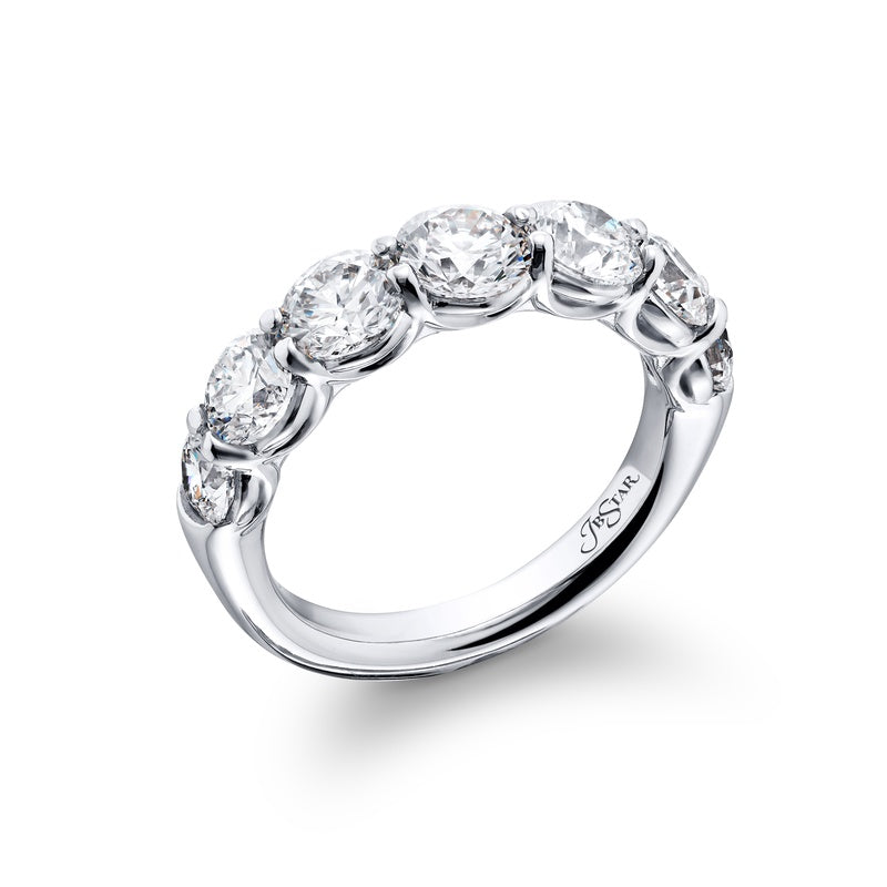 Platinum Round Diamond Band