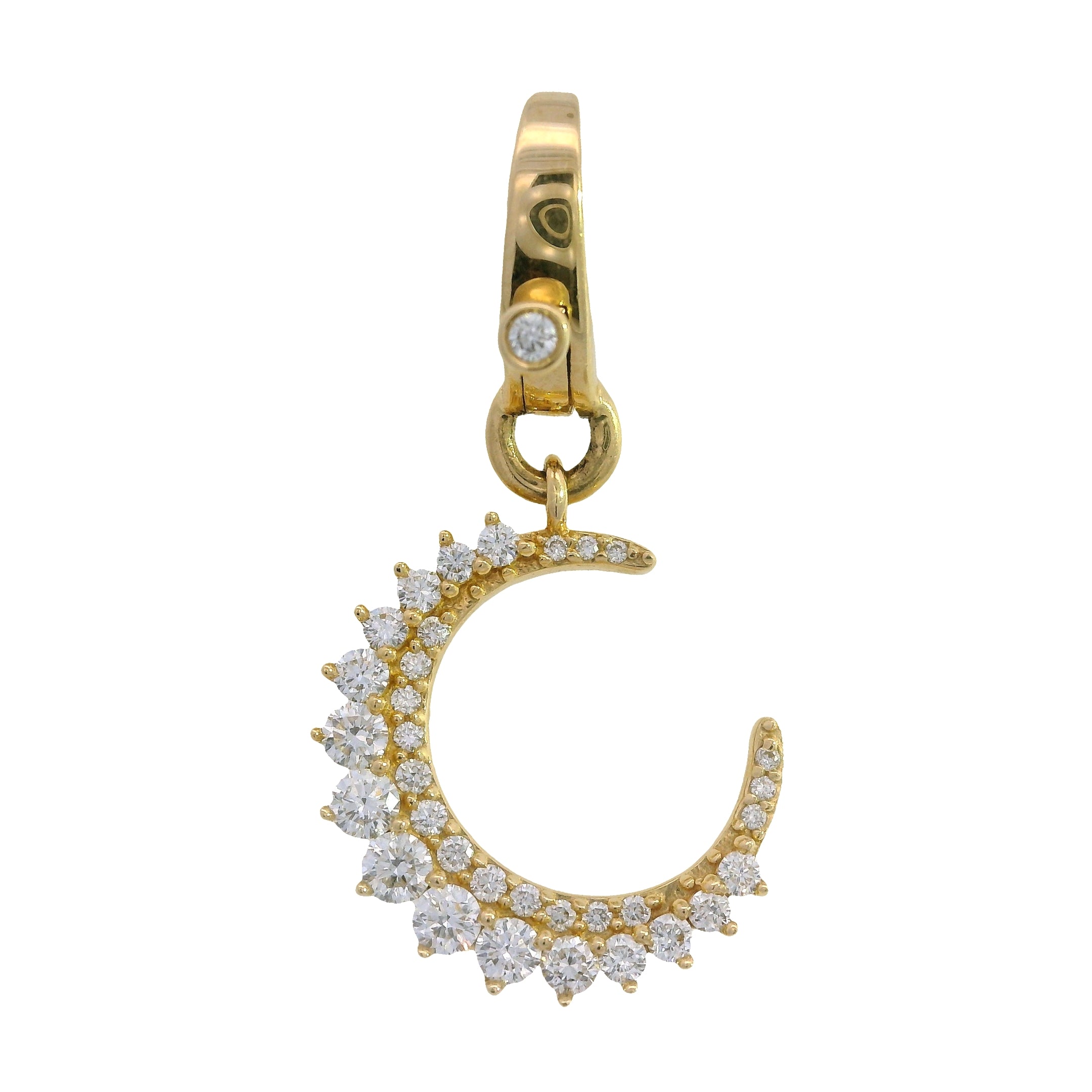 Diamond Crescent Moon Charm