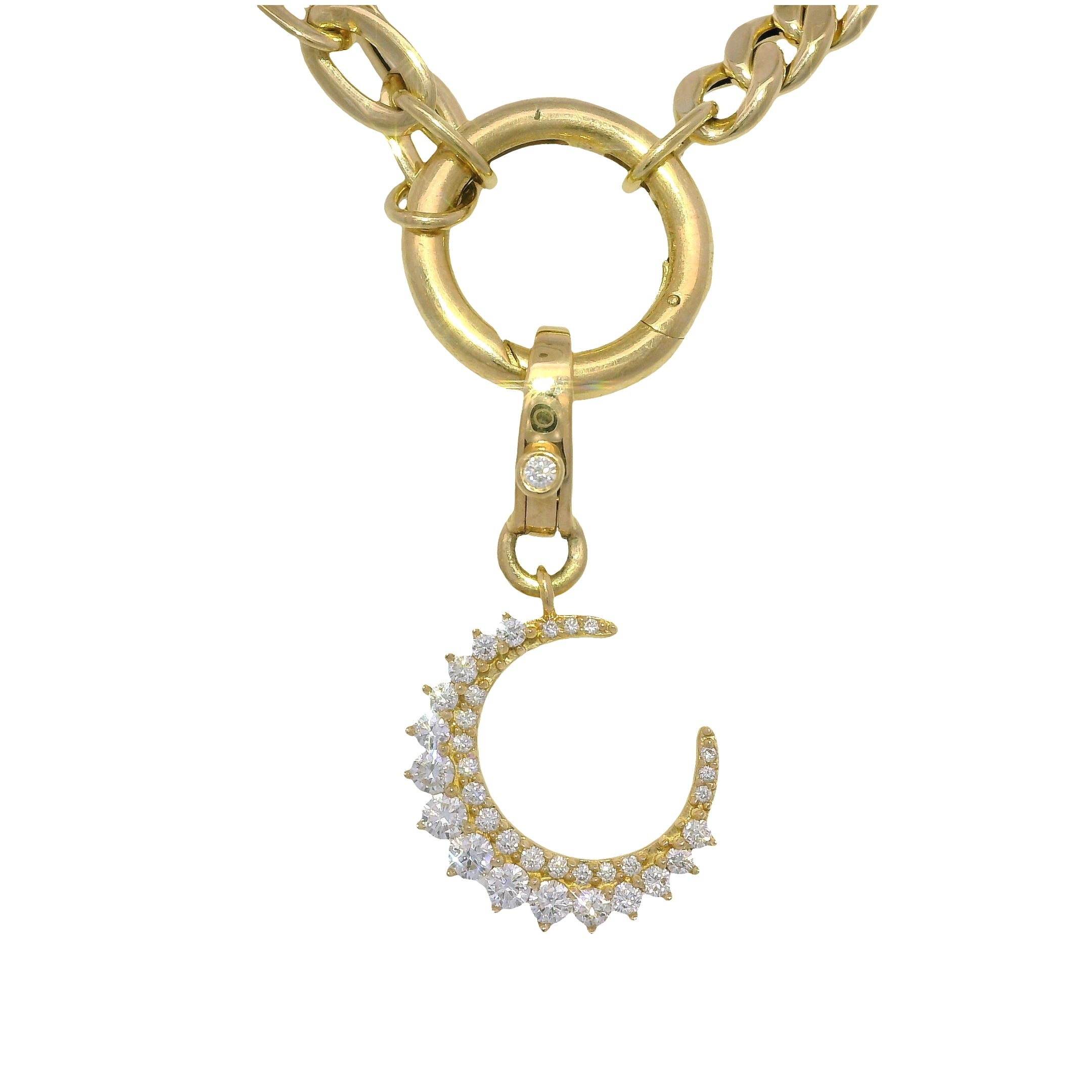 Diamond Crescent Moon Charm