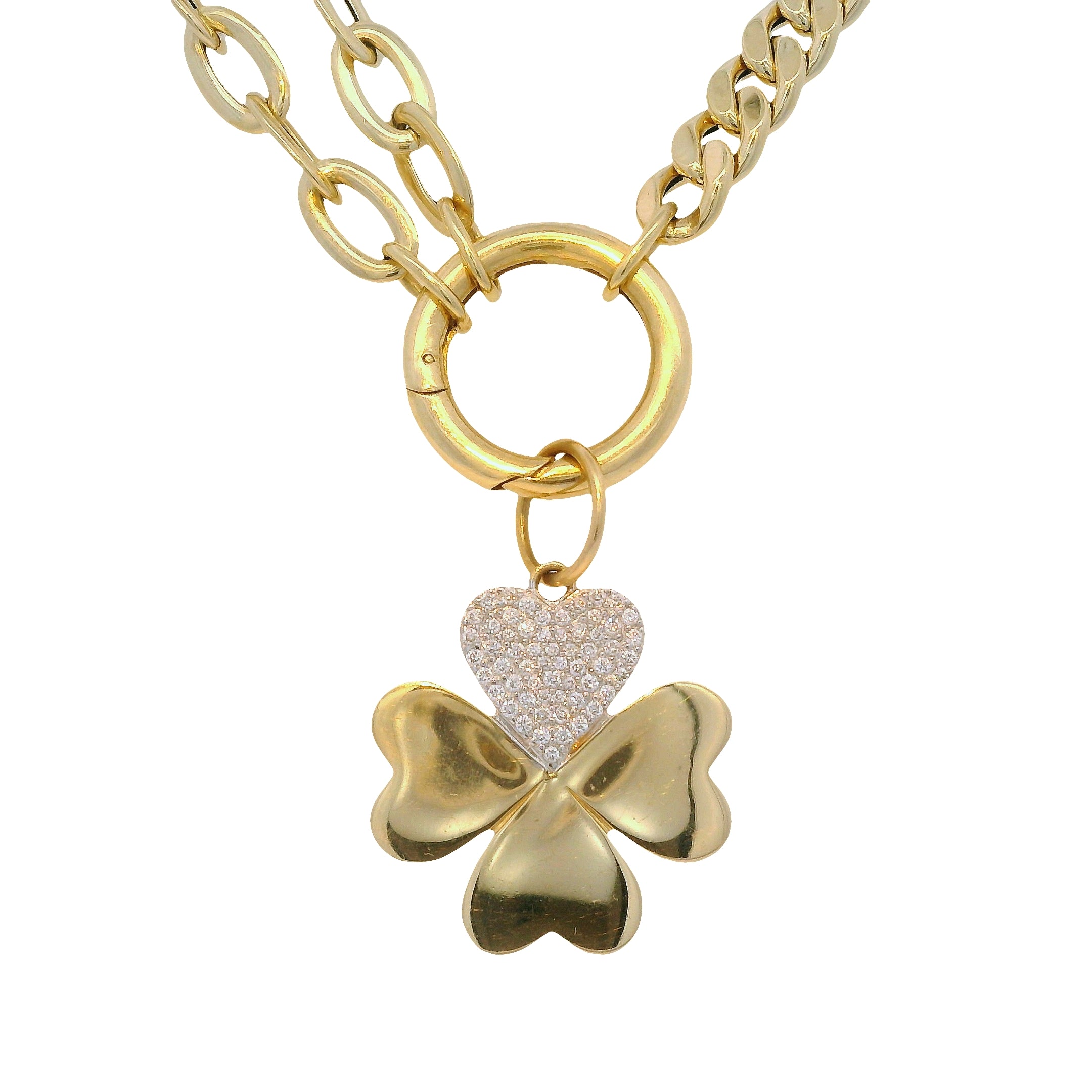Pavé Diamond Clover Charm