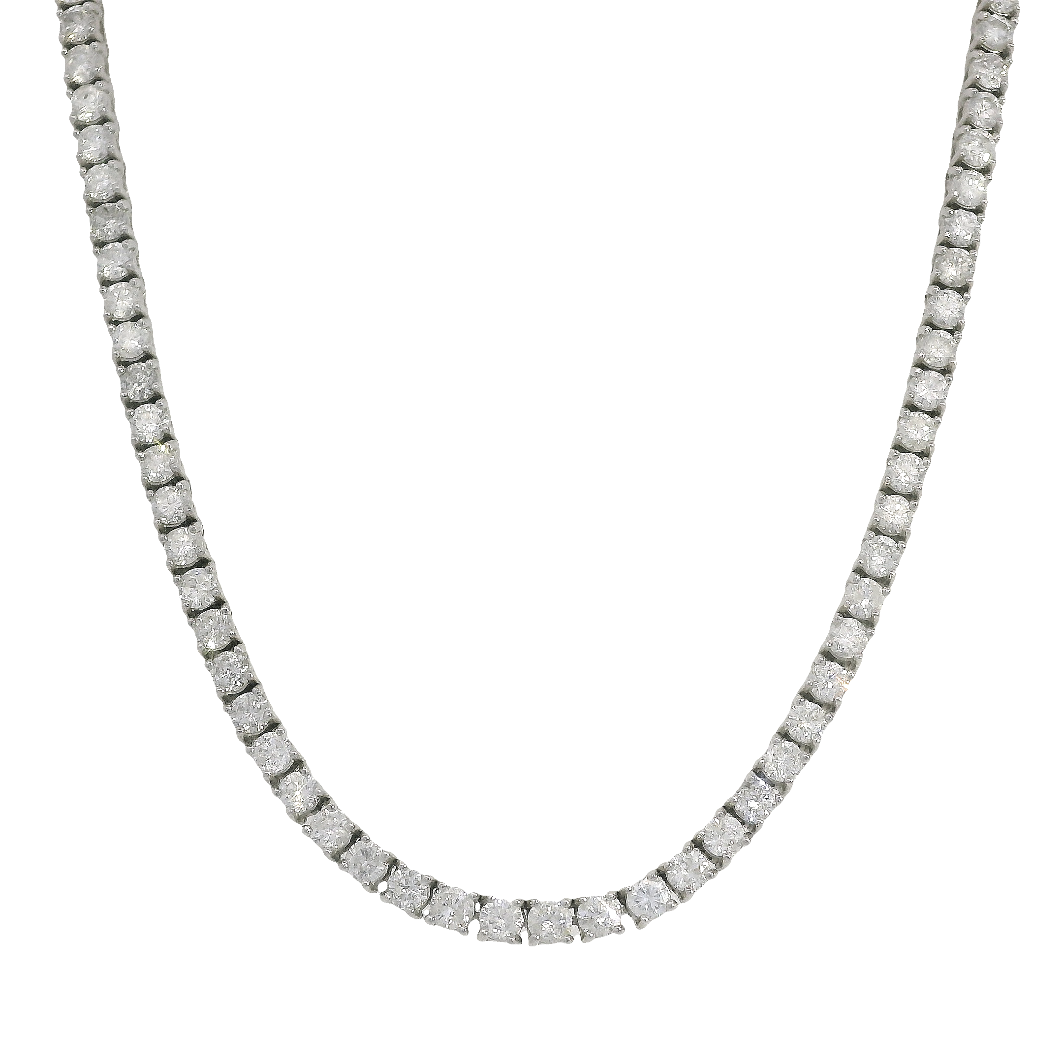 8.50ctw Four-Prong Diamond Tennis Necklace