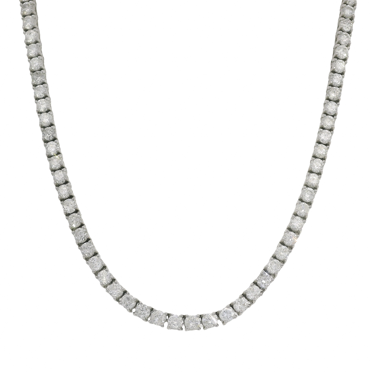8.50ctw Four-Prong Diamond Tennis Necklace