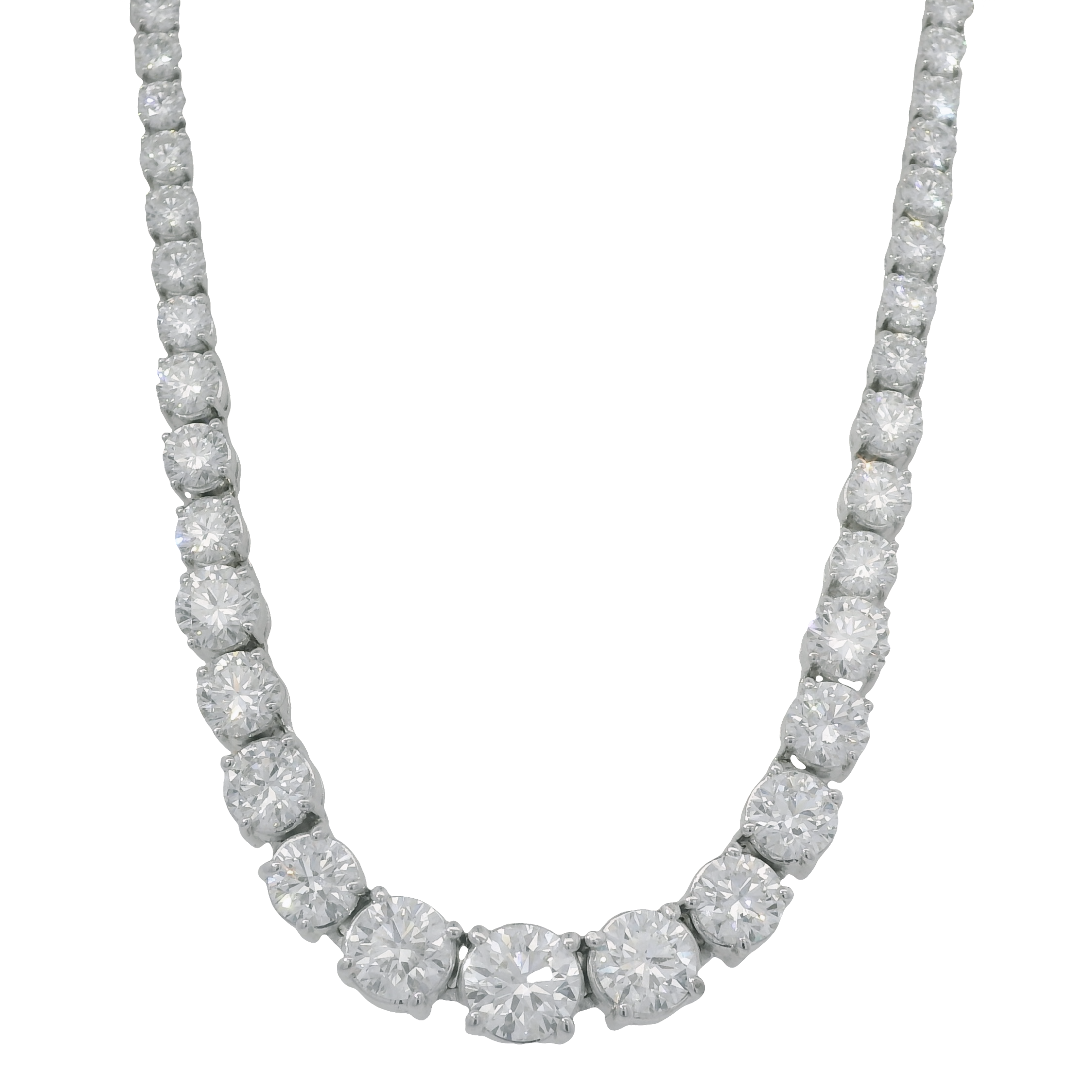 15.64ctw Graduated Diamond Rivière Necklace