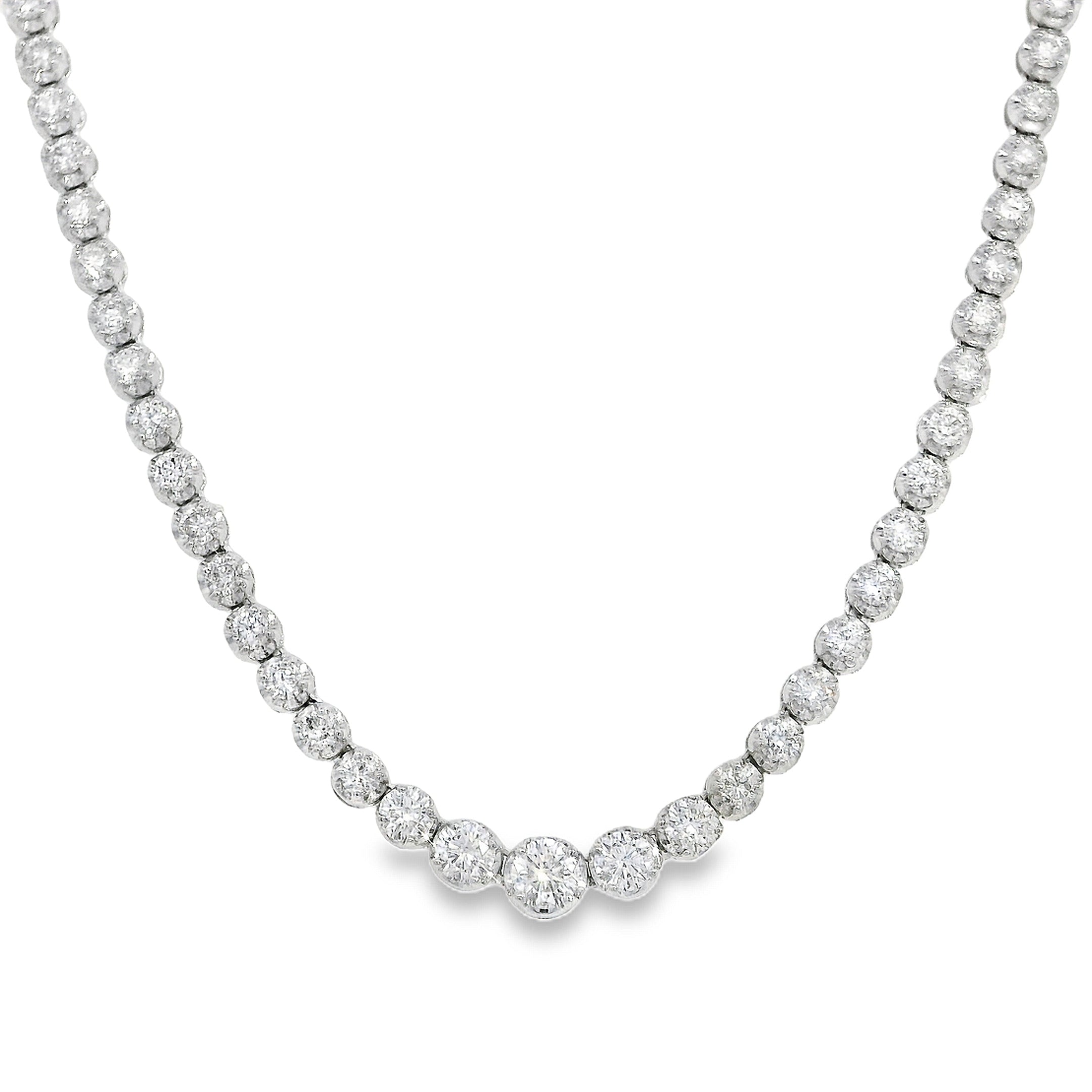 2.36ctw Halfway Diamond Tennis Necklace