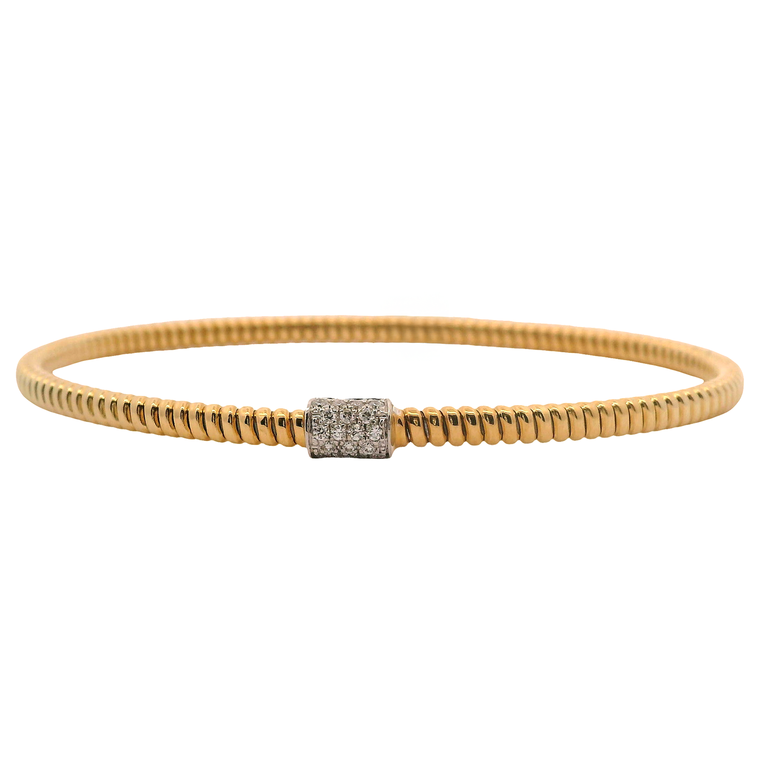 Tubogas Bangle with 6mm Diamond Bar