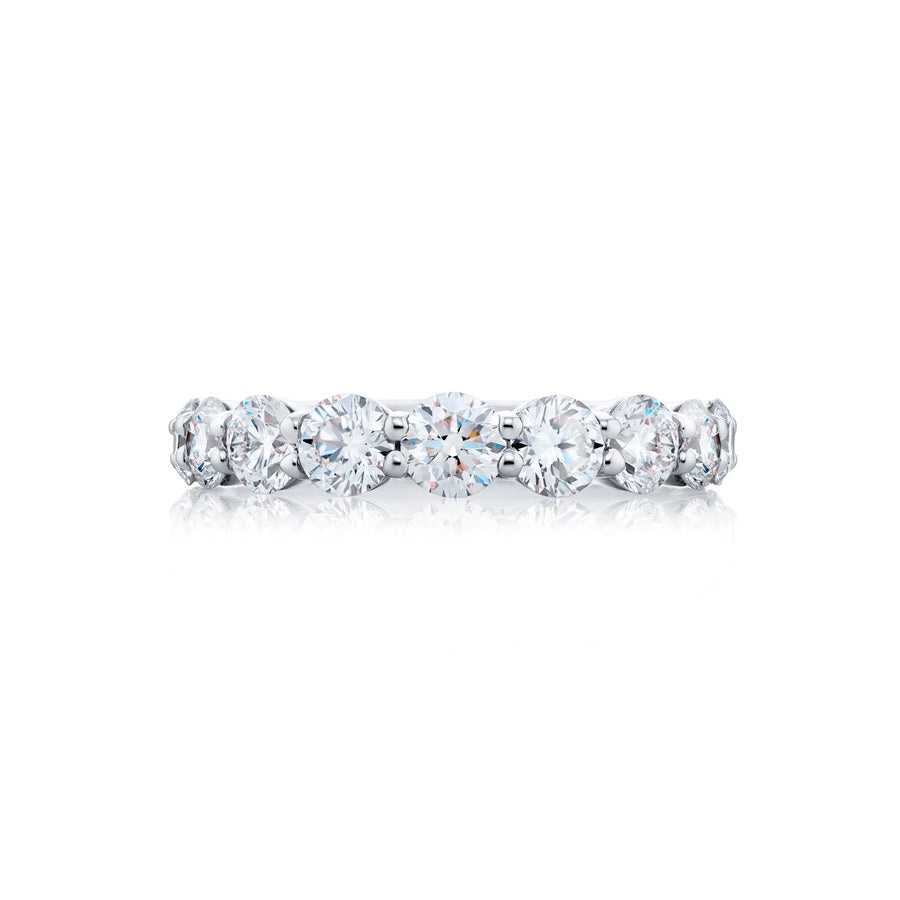 Platinum Round Diamond Band