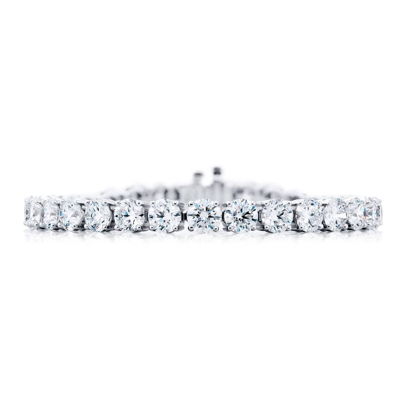 Platinum Round Diamond Certified Bracelet