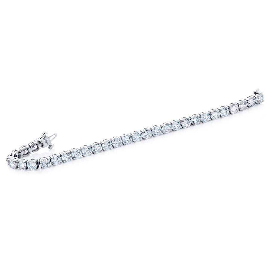 Platinum Round Diamond Certified Bracelet