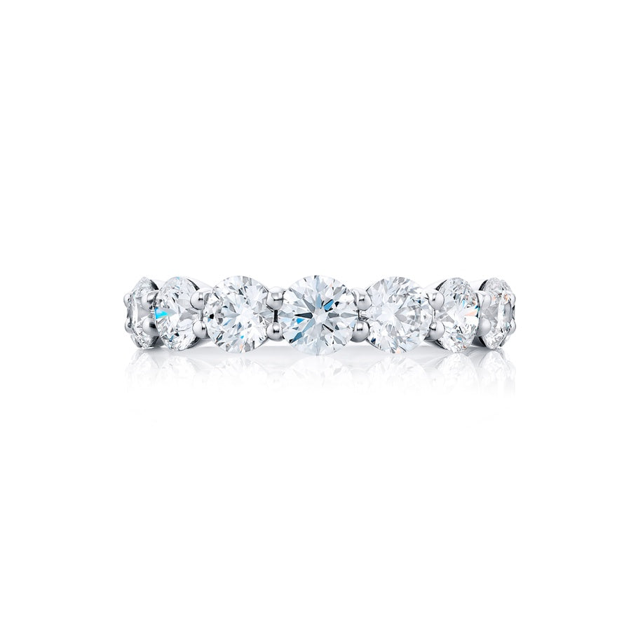 Platinum Round Diamond Band