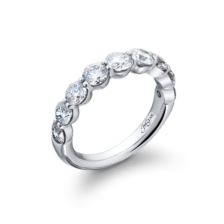 Platinum Round Diamond Band
