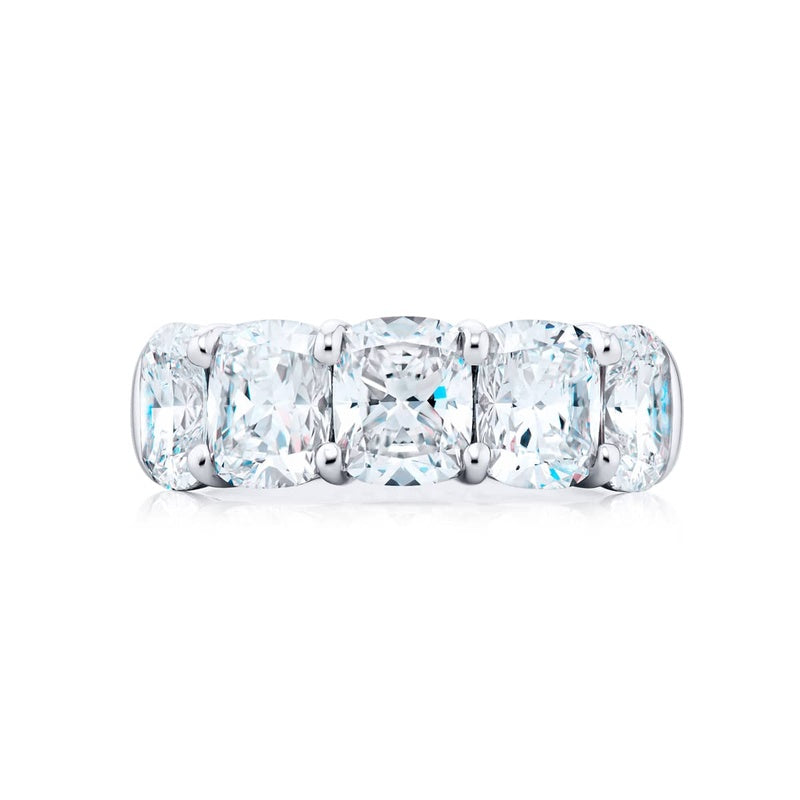 Platinum Vintage Cut Diamond Certified Band