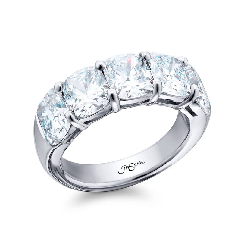 Platinum Vintage Cut Diamond Certified Band