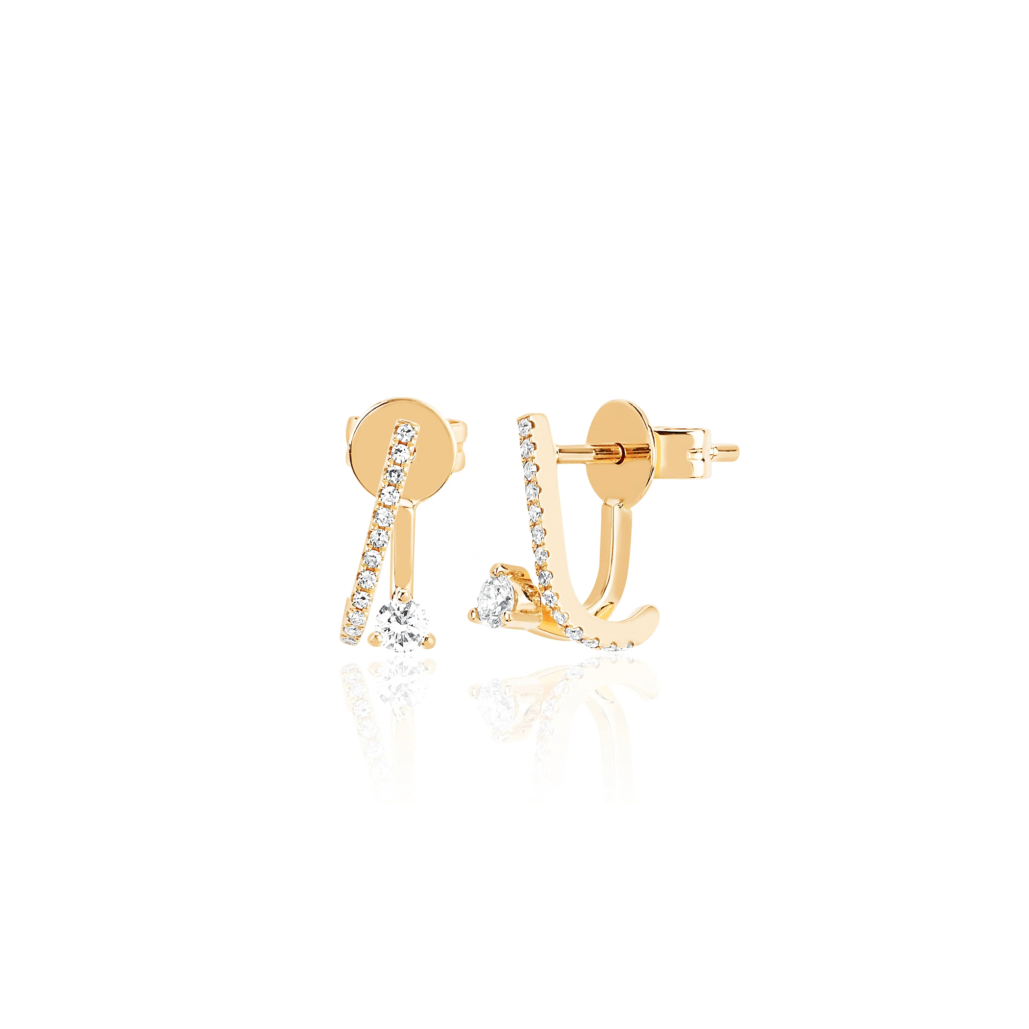 Prong Set Diamond Illusion Stud Earrings