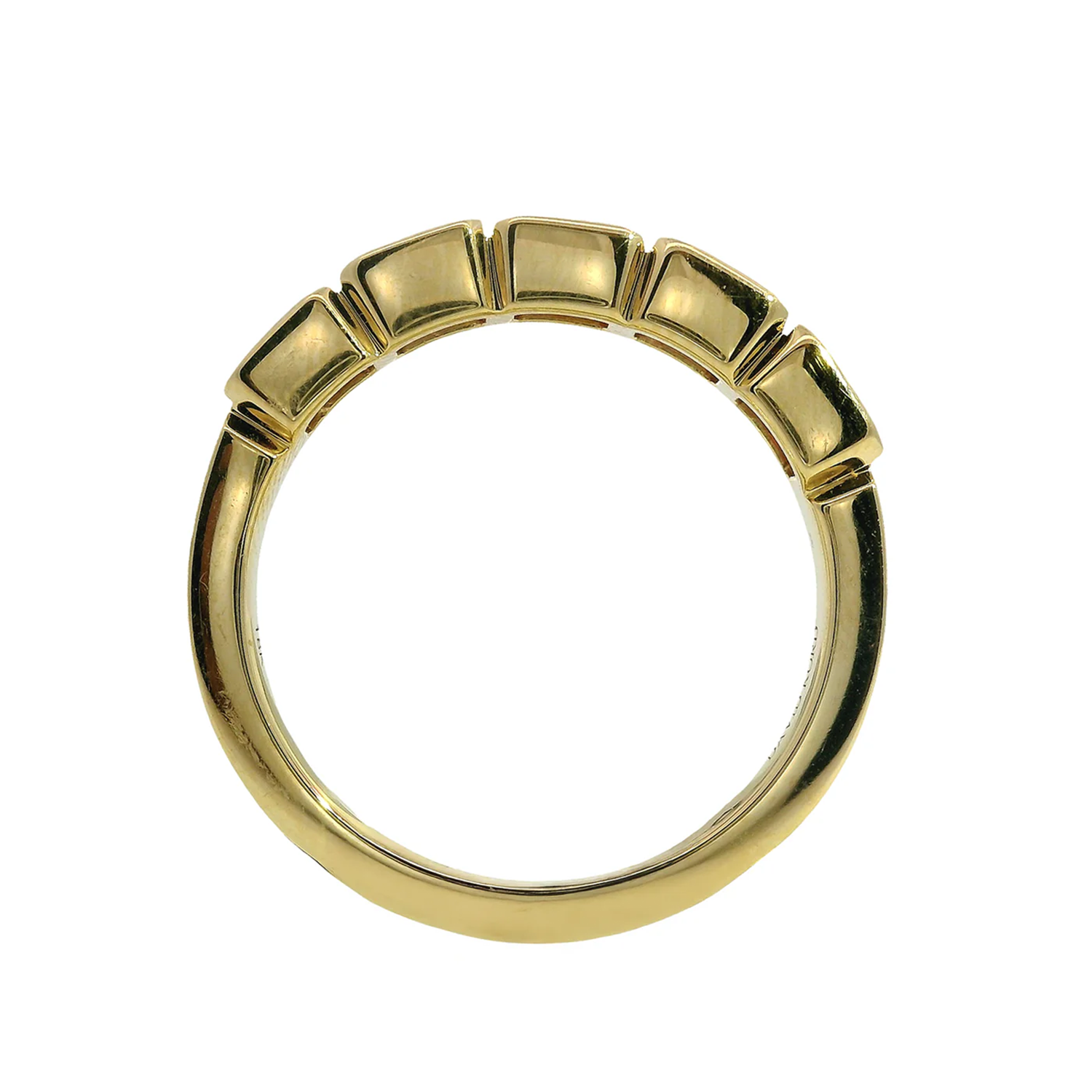 East-West Bezel Emerald Half-Band