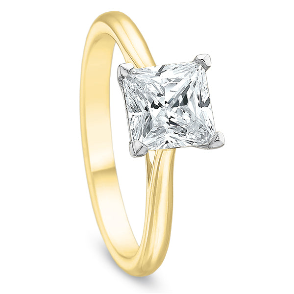 New Aire Solitaire Princess Cut Diamond Mounting
