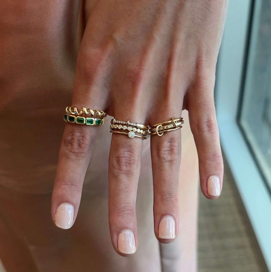 Pavé Diamond Ring with Rondell Accent