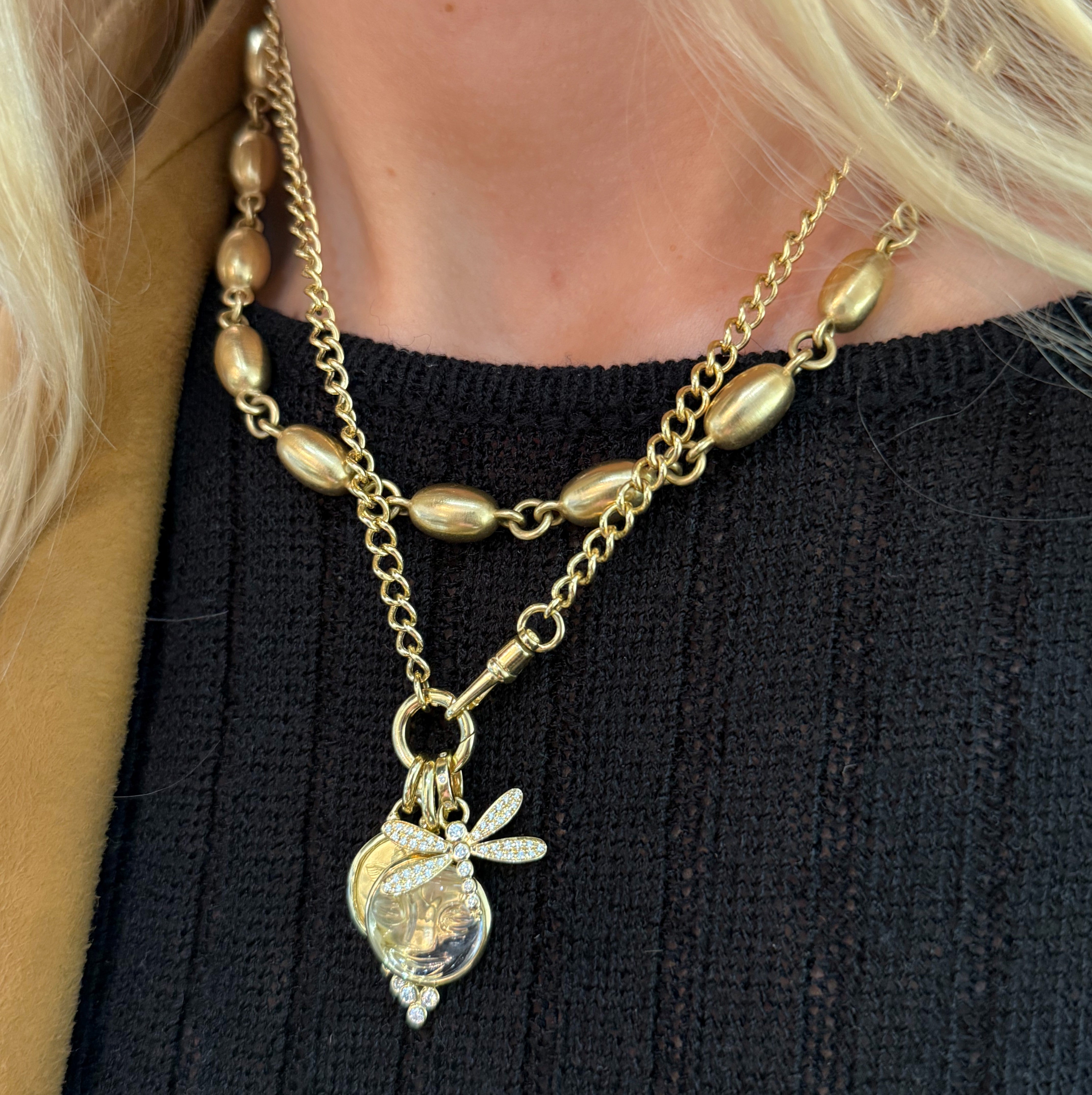 Diamond Dragonfly Pendant