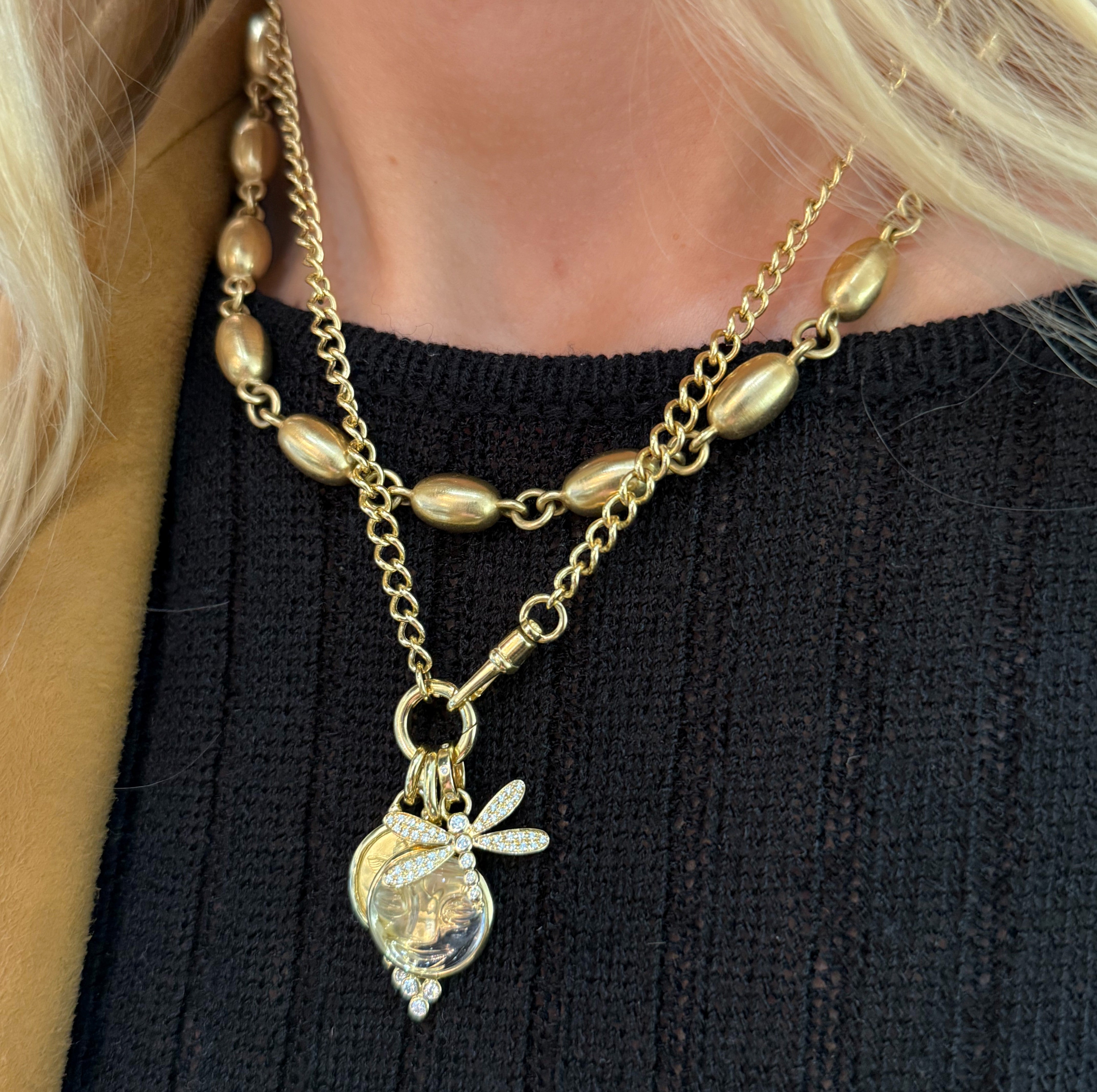 Round Link Latch Chain with Round Bail