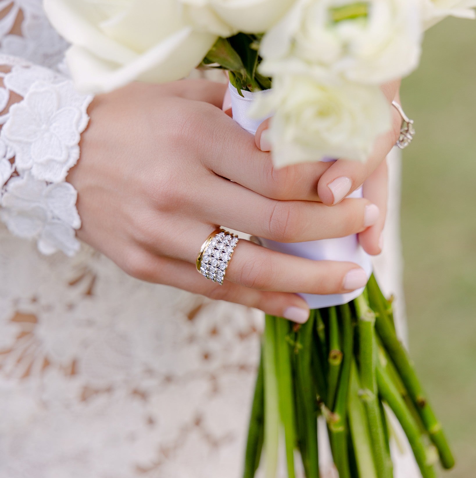 Sirena Diamond Three Row Ring