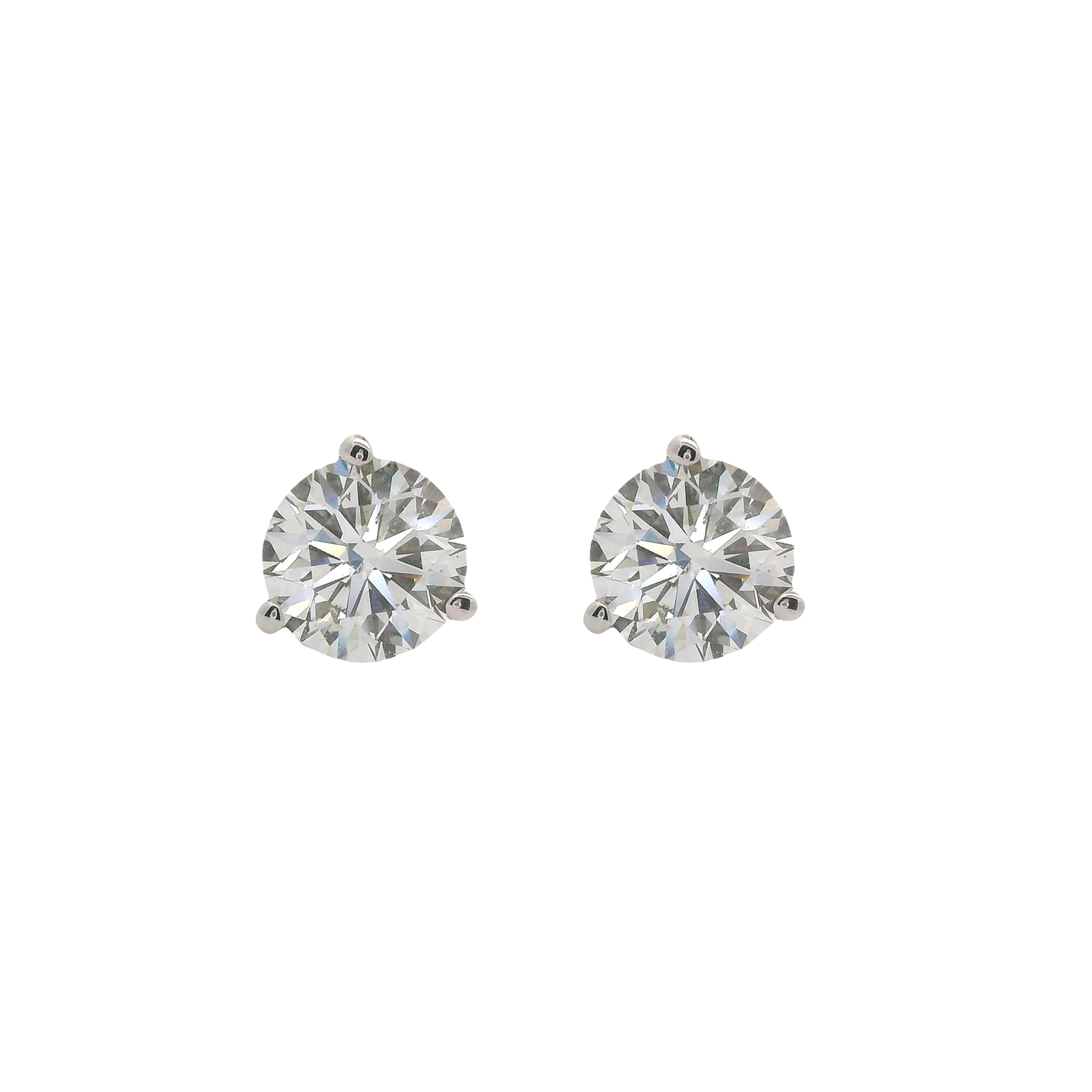 2.42ctw Round Diamond Stud Earrings