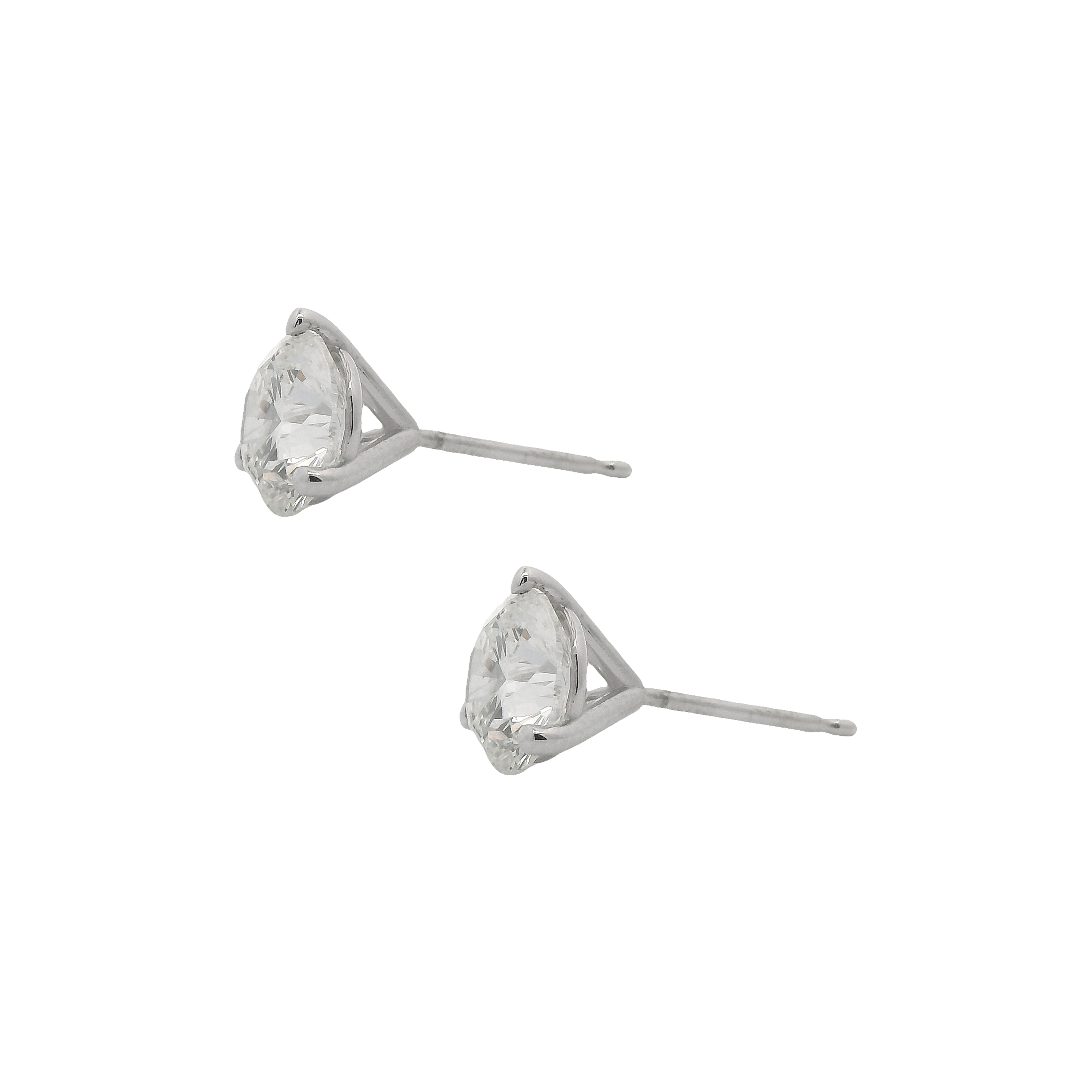 2.42ctw Round Diamond Stud Earrings