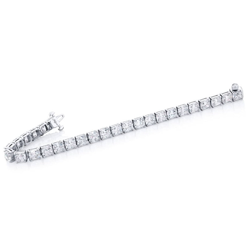 Platinum Vintage Cushion-Cut Diamond Certified Bracelet