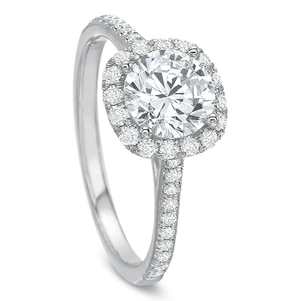 New Aire Cushion Halo Diamond Mounting