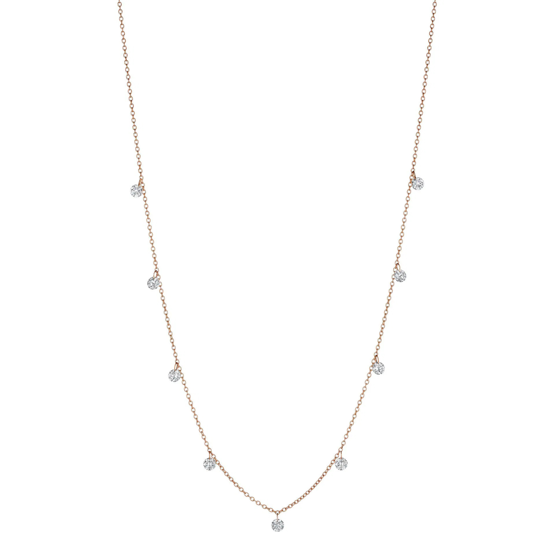 Drilled Diamond Chain (9 Diamonds)