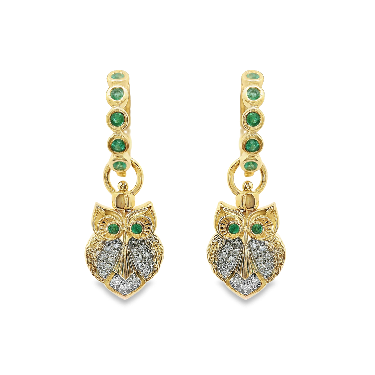 Small Wise Owl Earring Charms