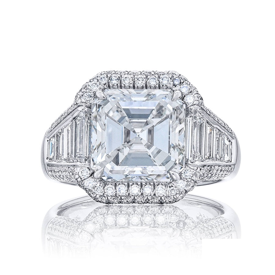 4.64 ct. GIA Certified Square Emerald-Cut Diamond Engagement Ring in Platinum