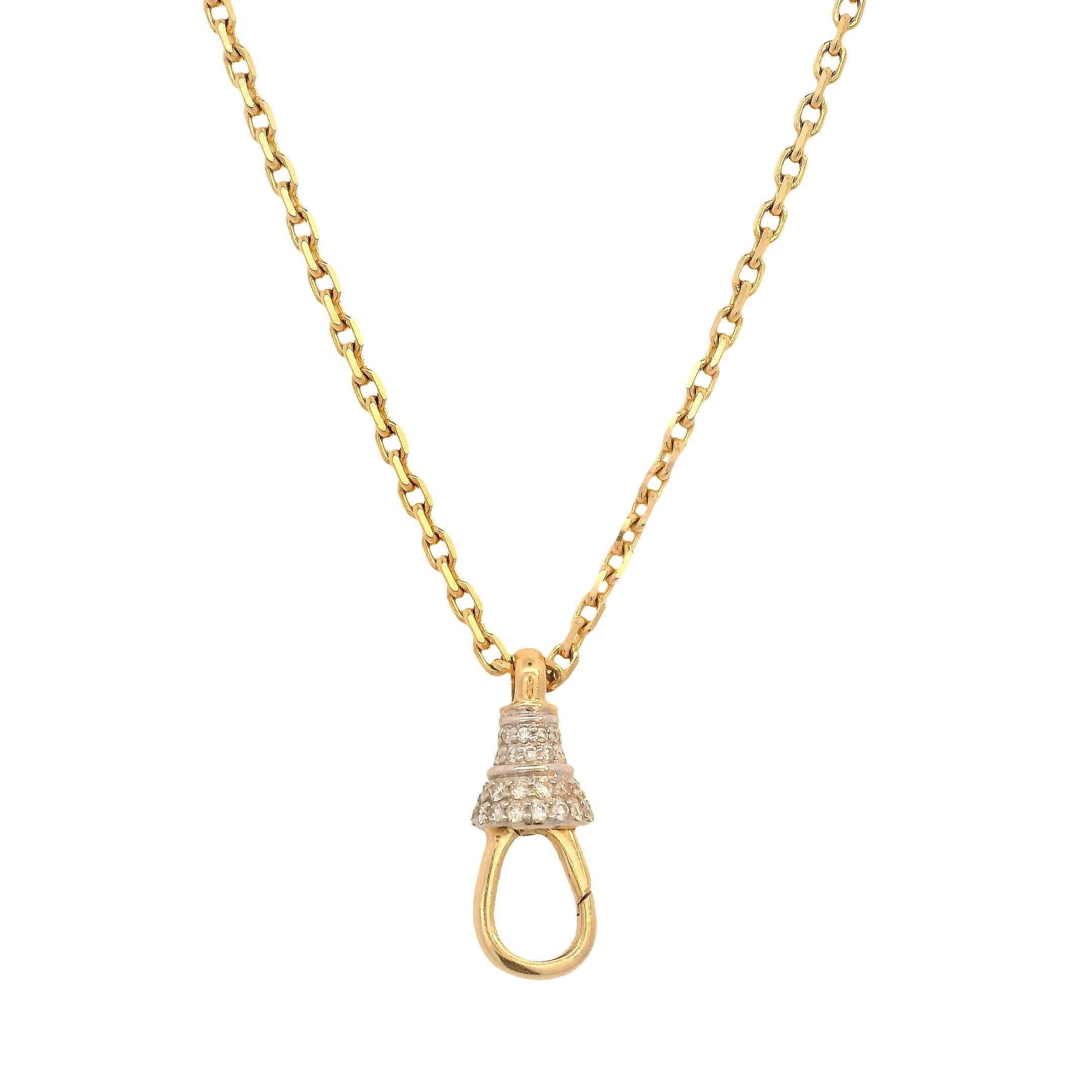 Adjustable Chain with Diamond Drop Charm Latch