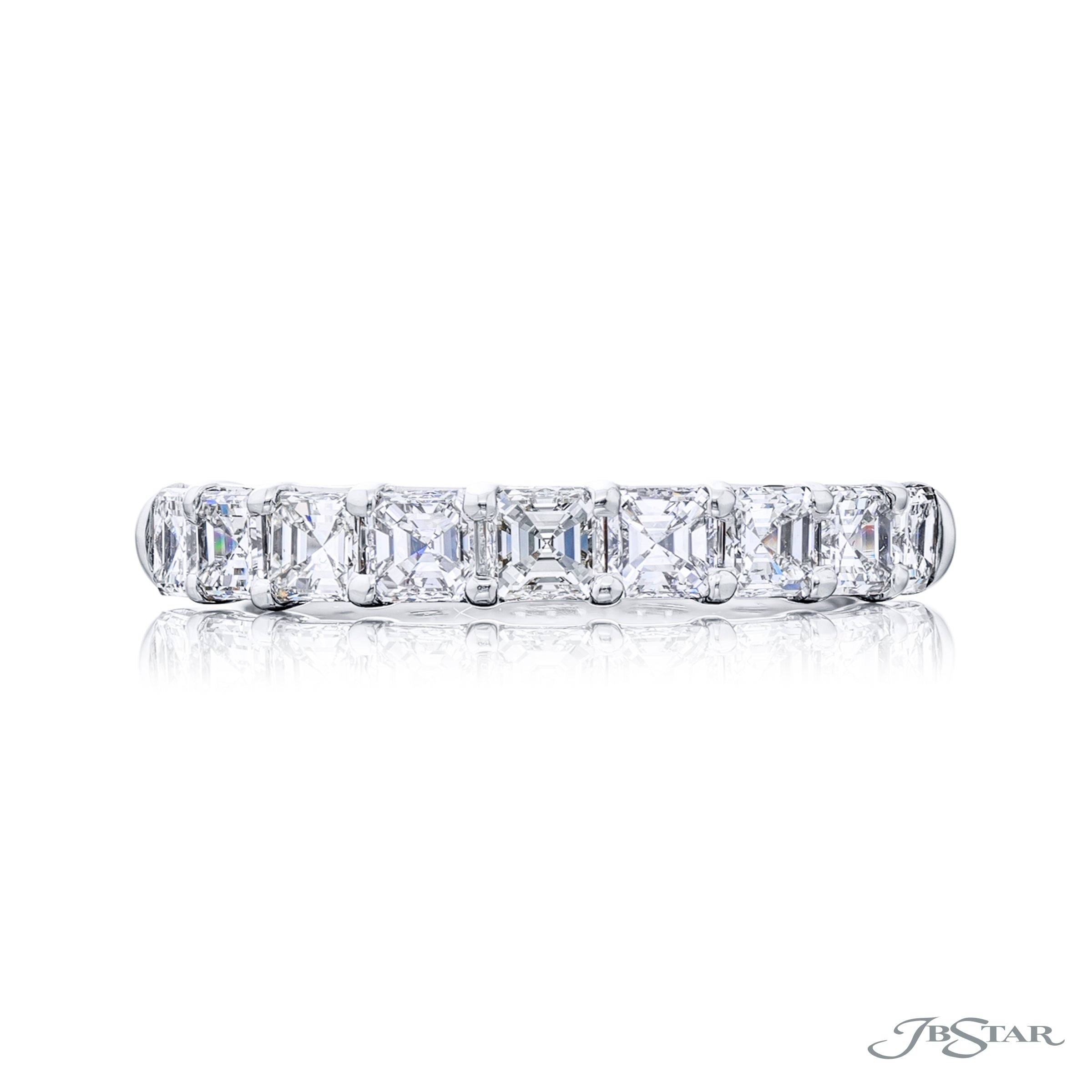 Square Emerald Cut Diamond Band