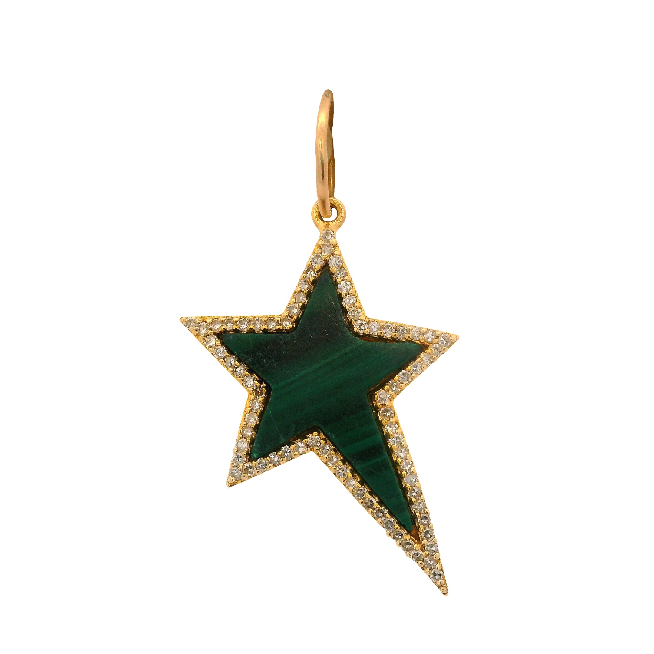 Malachite Star Pendant with Pavé Diamonds