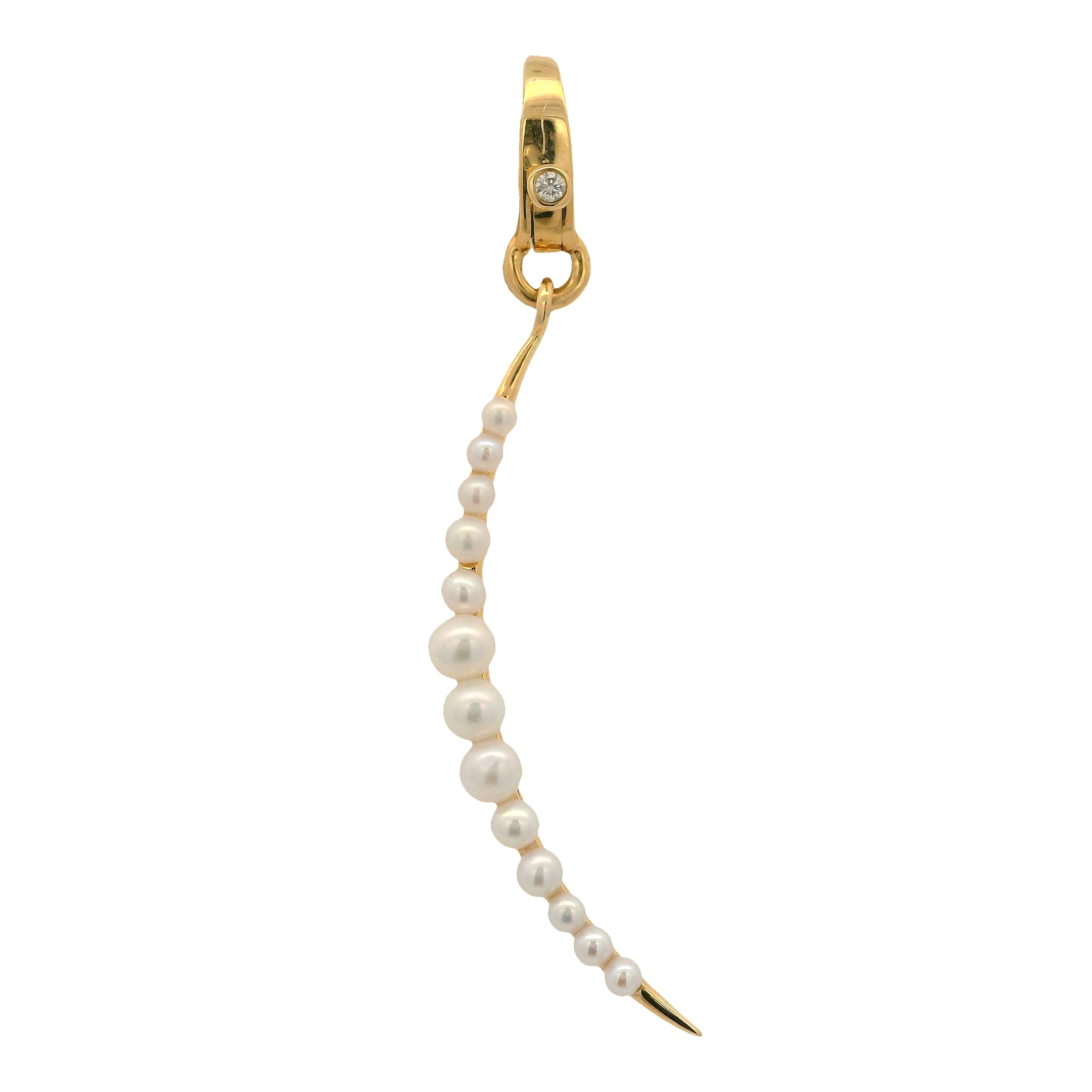 Graduated Pearl Crescent Pendant