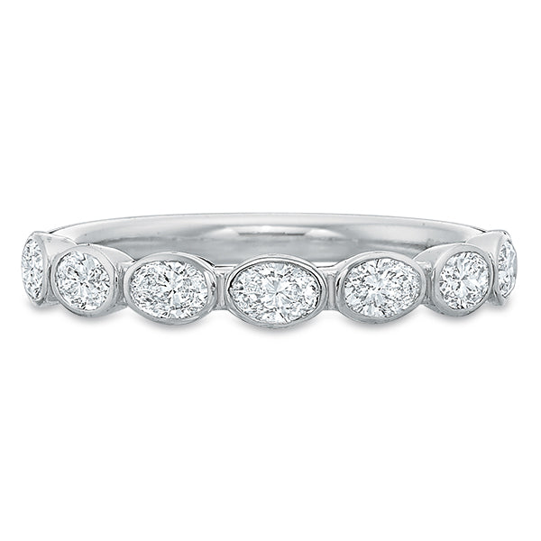 Petite Grand Aire East/West Bezeled Oval Diamond Anniversary Band