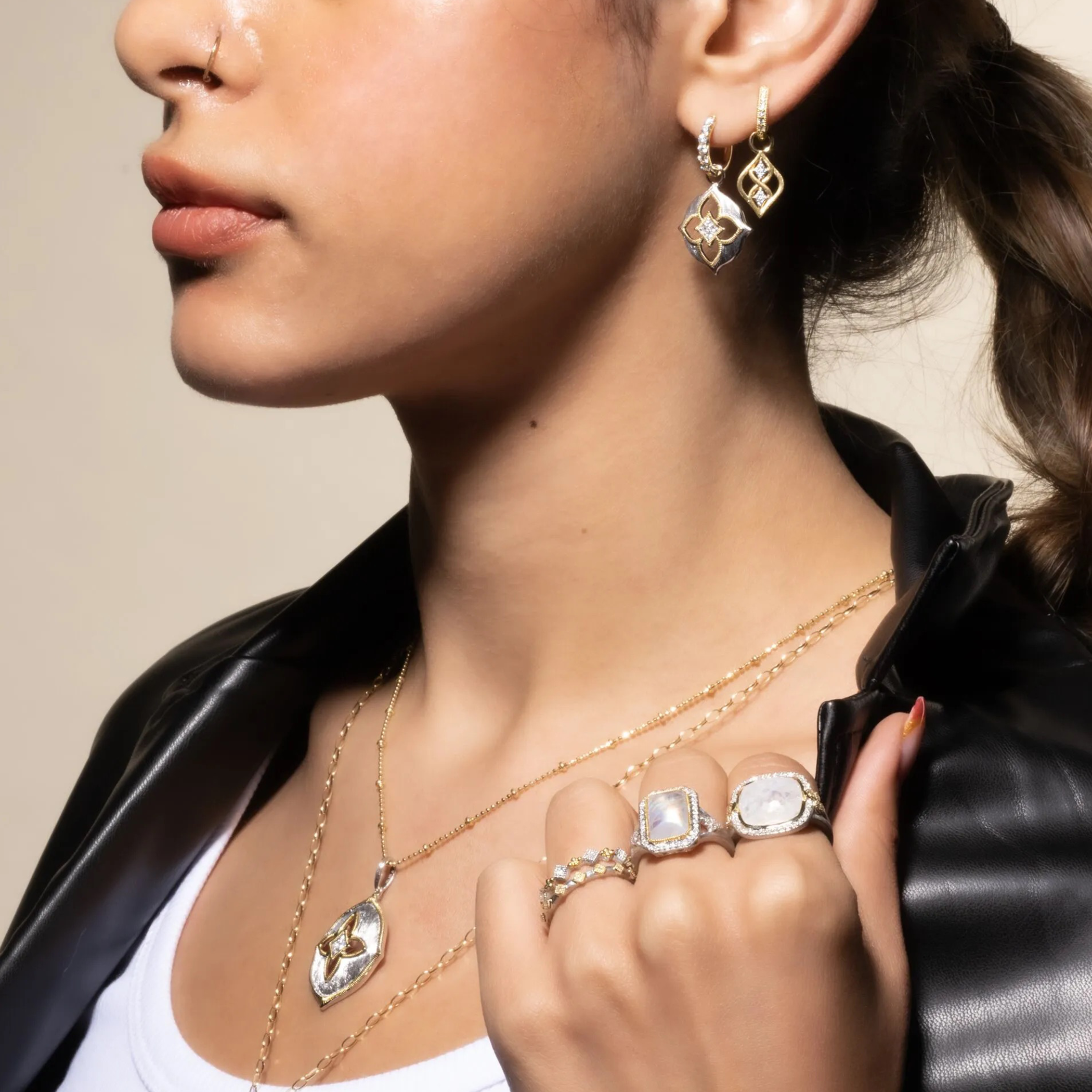 Moroccan Diamond Marquis Earring Charms