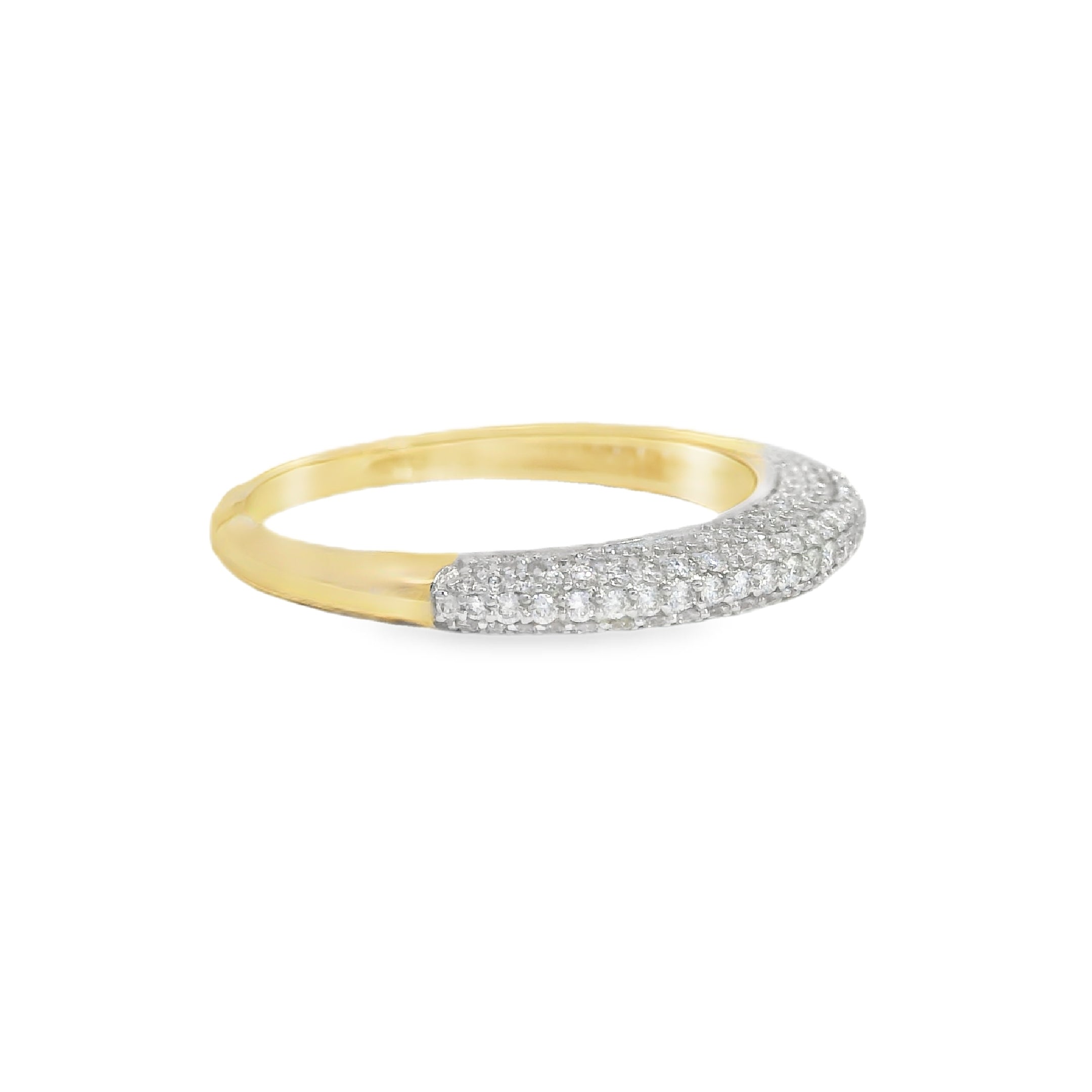 Pavé Diamond Slim Domed Ring