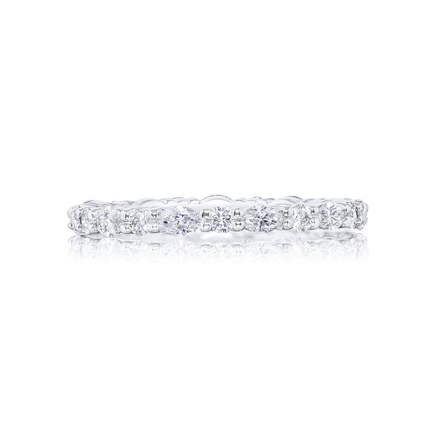Platinum Round and Marquise Diamond Eternity Band