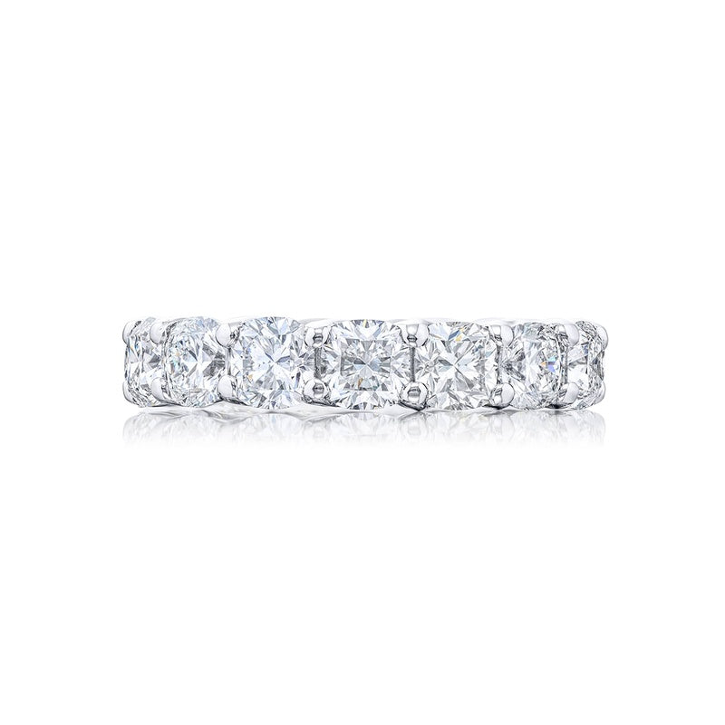 Platinum Cushion-Cut Diamond Eternity Band
