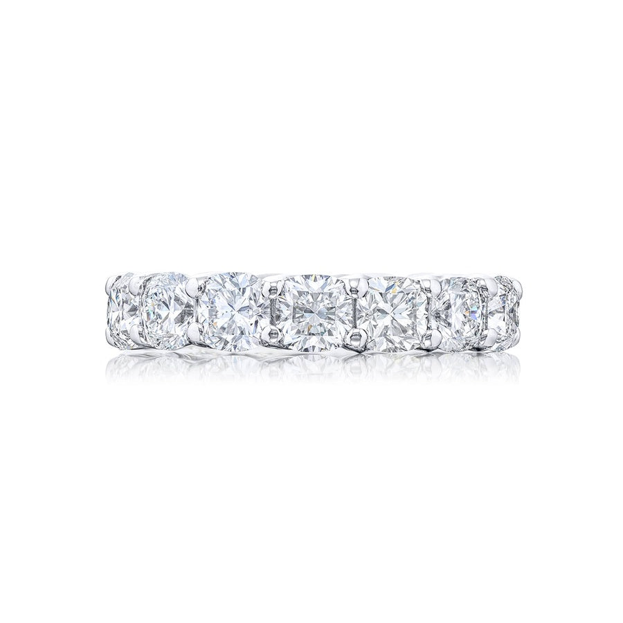 Platinum Cushion-Cut Diamond Eternity Band