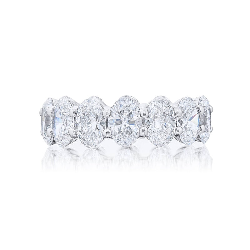 Platinum Oval Diamond Certified Eternity Band