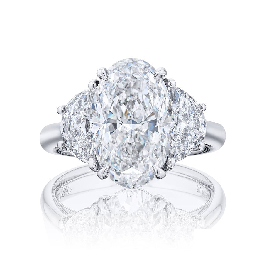 Platinum Oval Diamond GIA Certified Engagement Ring