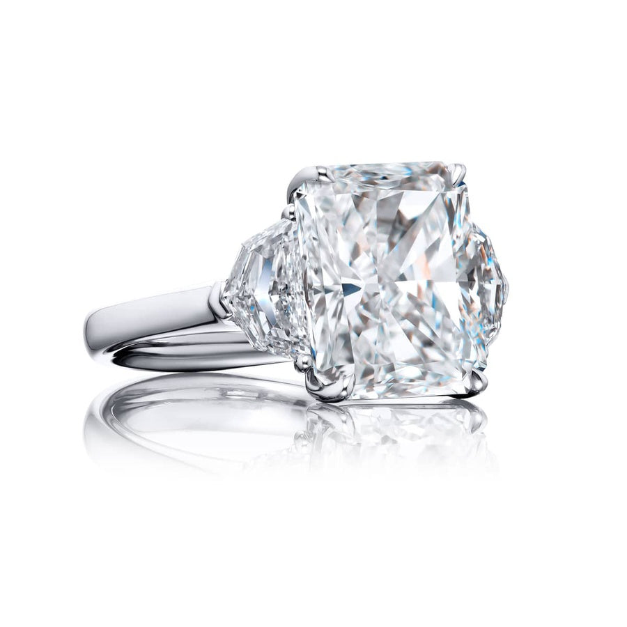 Platinum Radiant-Cut Diamond GIA Certified Engagement Ring