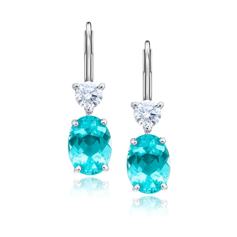 Gorgeous Glamour: 2.18ctw Certified Paraiba Drop Earrings