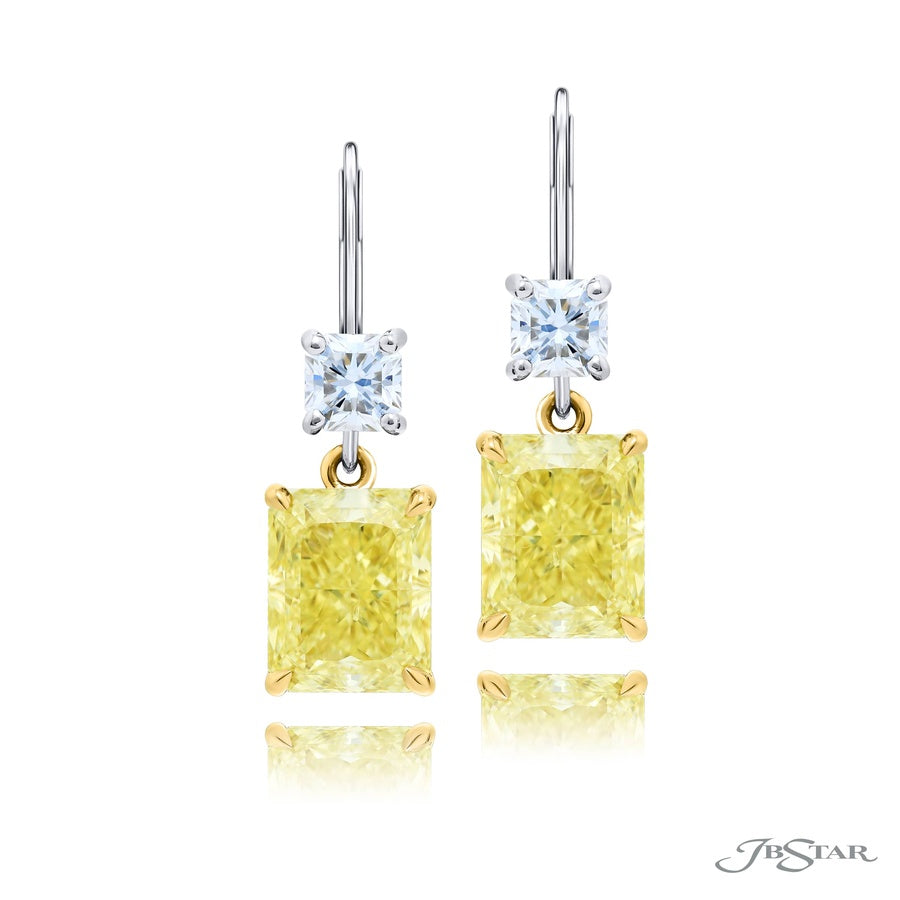 Timeless 6.02 ctw. Fancy Yellow Diamond Drop Earrings