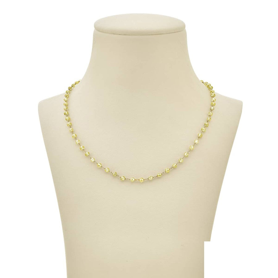 18KY Briolette Fancy Yellow Diamond Necklace