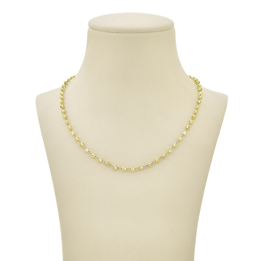 18K Yellow Briolette Fancy Yellow Diamond Necklace